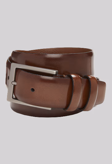Joseph Abboud Double Loop Marbleized Leather Belt