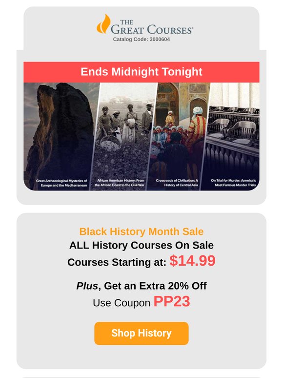 The Great Courses: Last Chance: February Savings End Soon | Milled