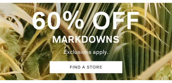 60% Off Markdowns