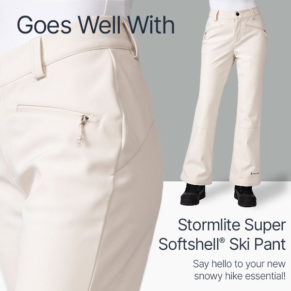 goes well with stormlite super softshell ski pant - shop now