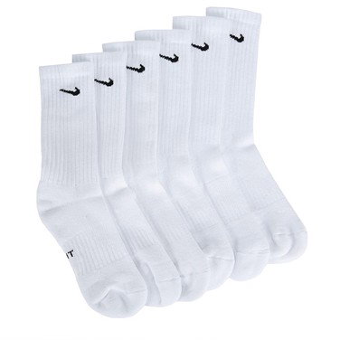 6 Pack Youth Medium Cushioned Crew Socks