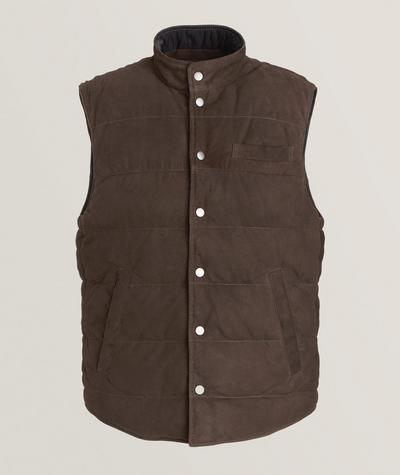 Patrick Assaraf - Quilted Goat Suede Vest