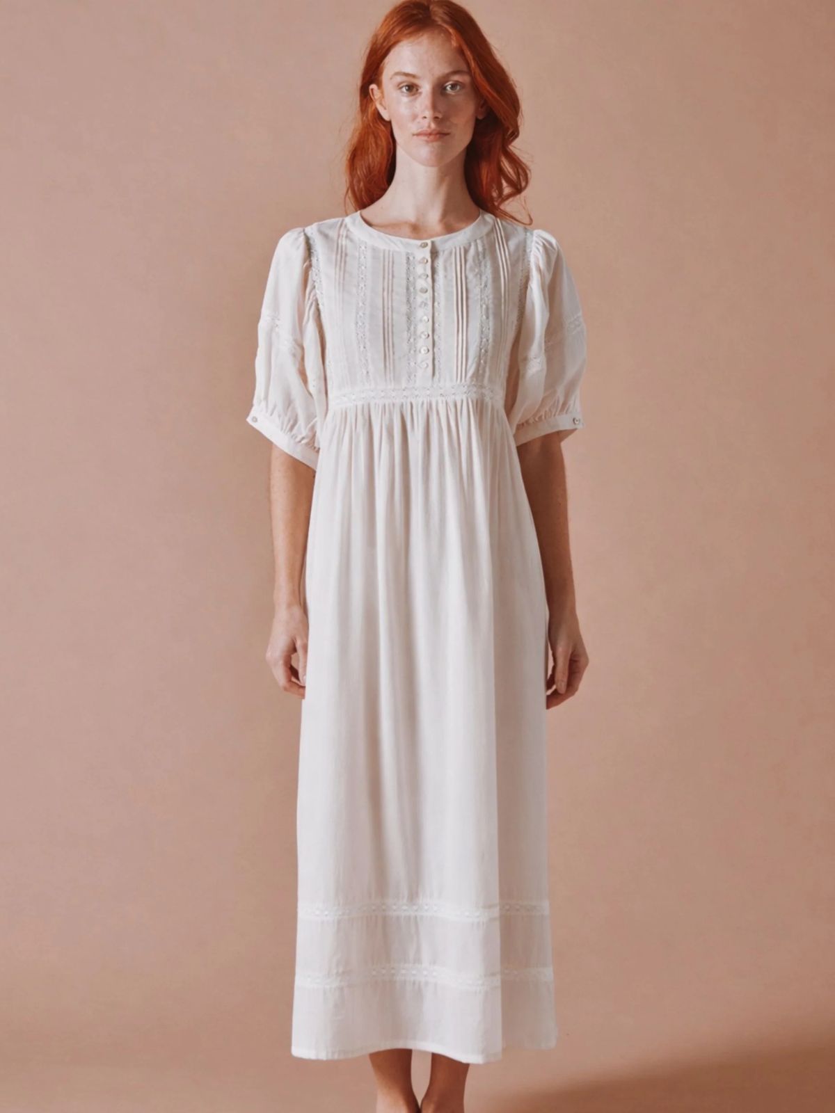 Daniela Voile Long Dress - Cream EMILE & IDA  Regular price£195.00