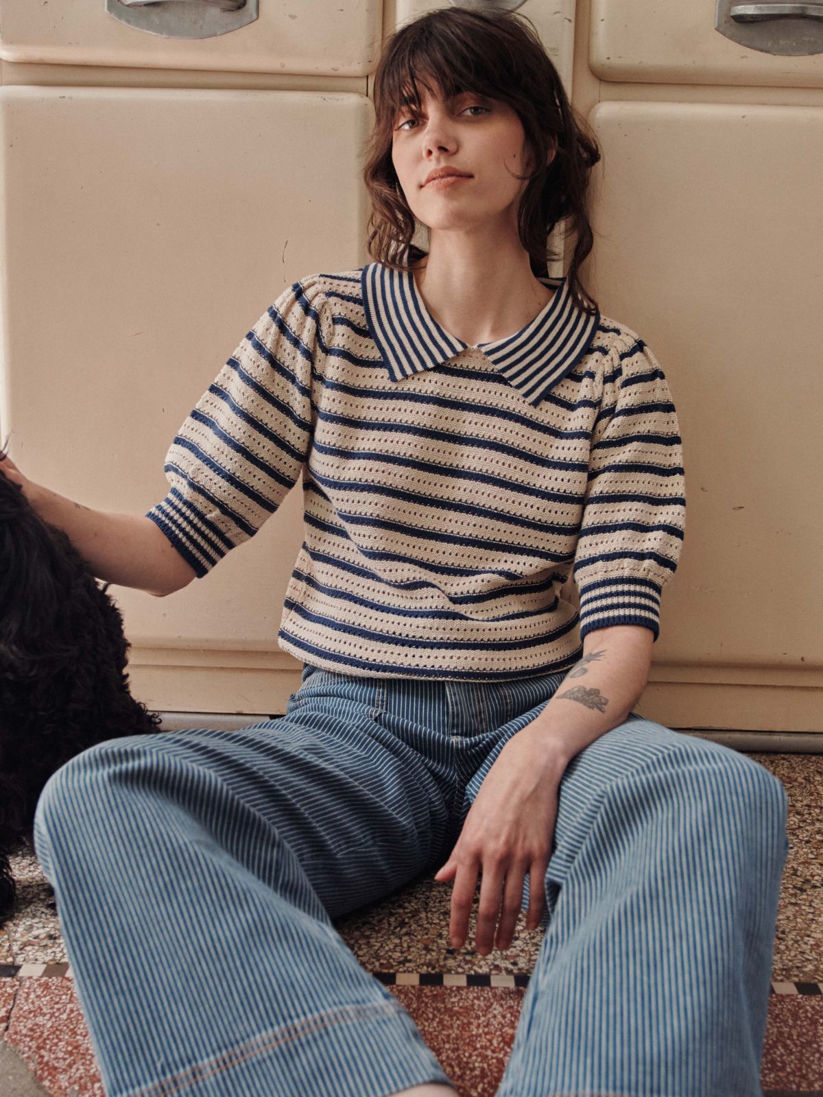 Didi Pinstripe Shirt - Pink EMILE & IDA  Regular price£125.00