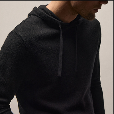MEN'S ITALIAN SPUN CASHMERE HOODIE
