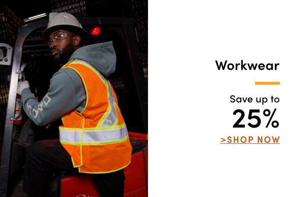 Save up to 25% on Workwear