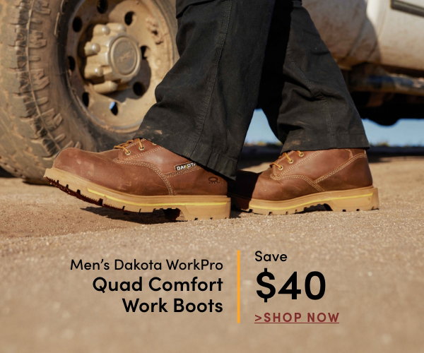 Men's Dakota WorkPro Quad Comfort Work Boots Save $40