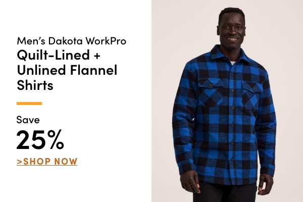 Men's Dakota WorkPro Quilt-Lined & Unlined Flannel Shirts Save 25%