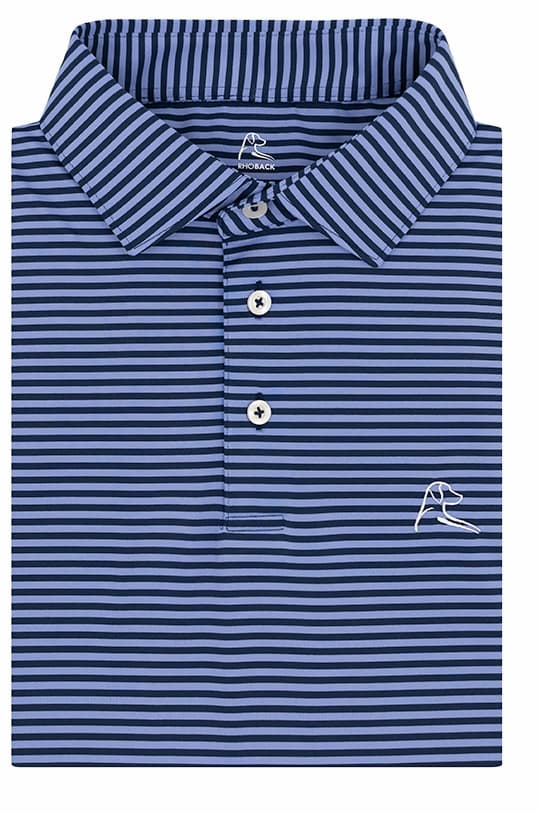The Birdie Stripe - Lavender Blue | Performance Polo