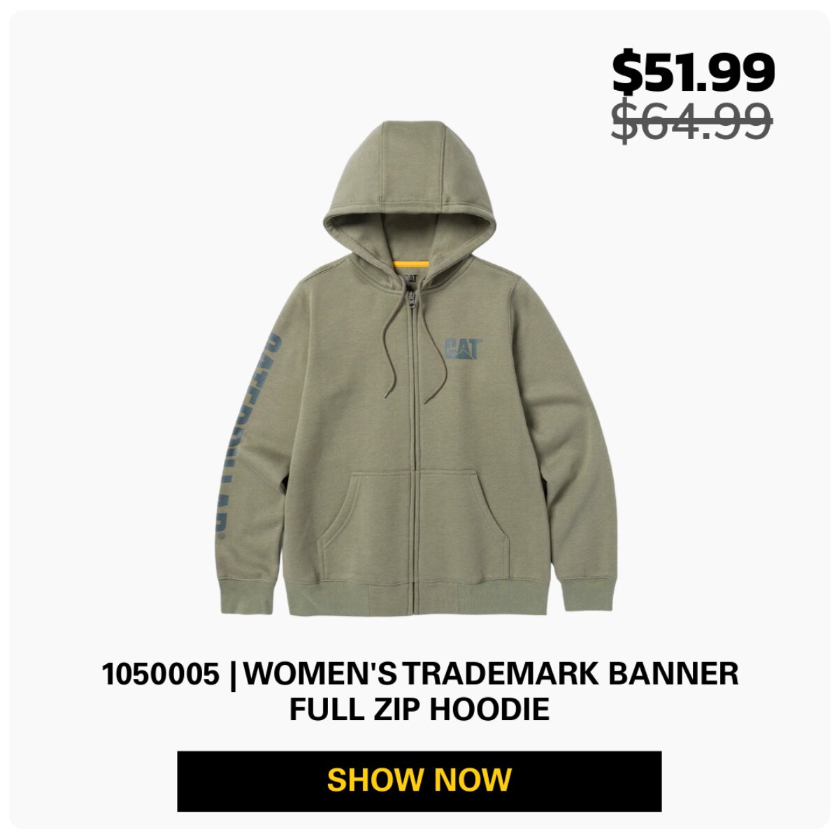 WOMEN'S TRADEMARK BANNER FULL ZIP HOODIE