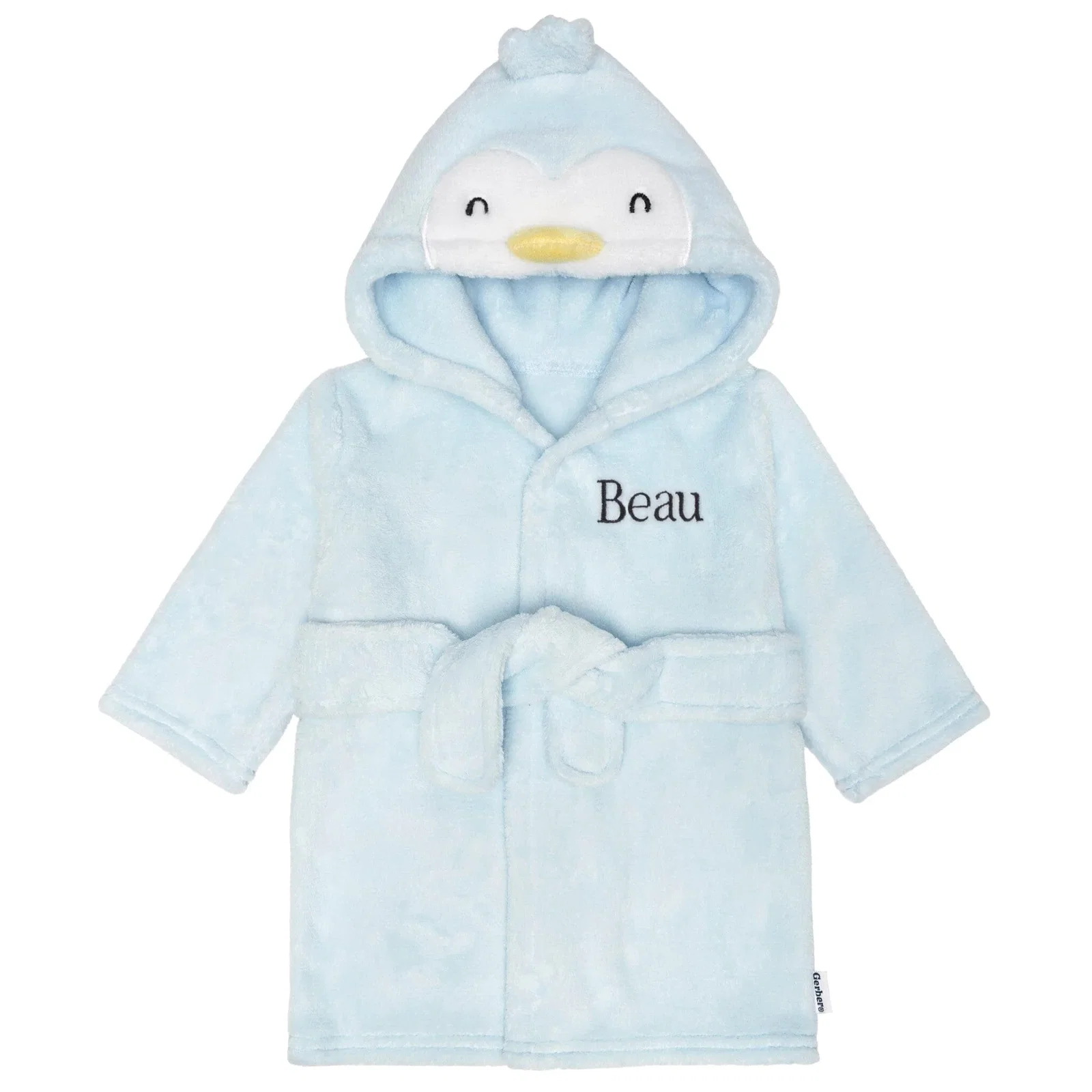 Embroidered Baby Neutral Penguin Robe