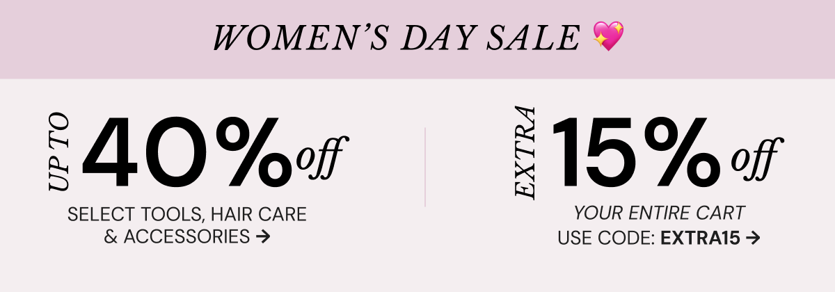 Women's Day sale Up to 40% Off sitewide