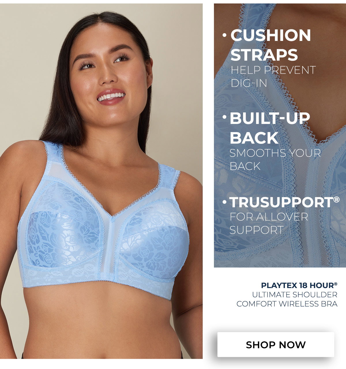 Playtex 18 Hour Ultimate Shoulder Comfort Wireless Bra