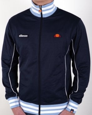 Ellesse Vilas Milan Track Top Navy Sky 