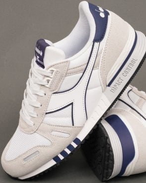 Diadora Titan Trainers White New Navy