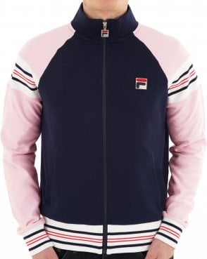 Fila Vintage Advantage Track Top Navy Soft Pink 