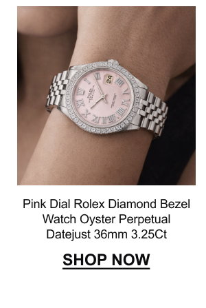 Pink Dial Rolex Diamond Bezel Watch Oyster Perpetual Datejust 36mm 3.25Ct