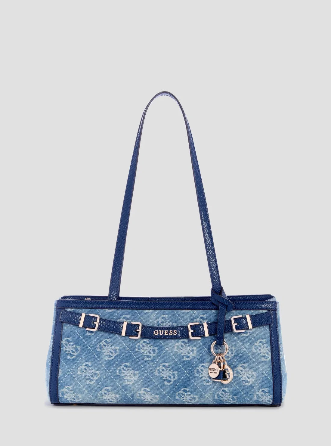 Image of Blue Logo Dovie Girlfriend Shoulder Satchel Bag