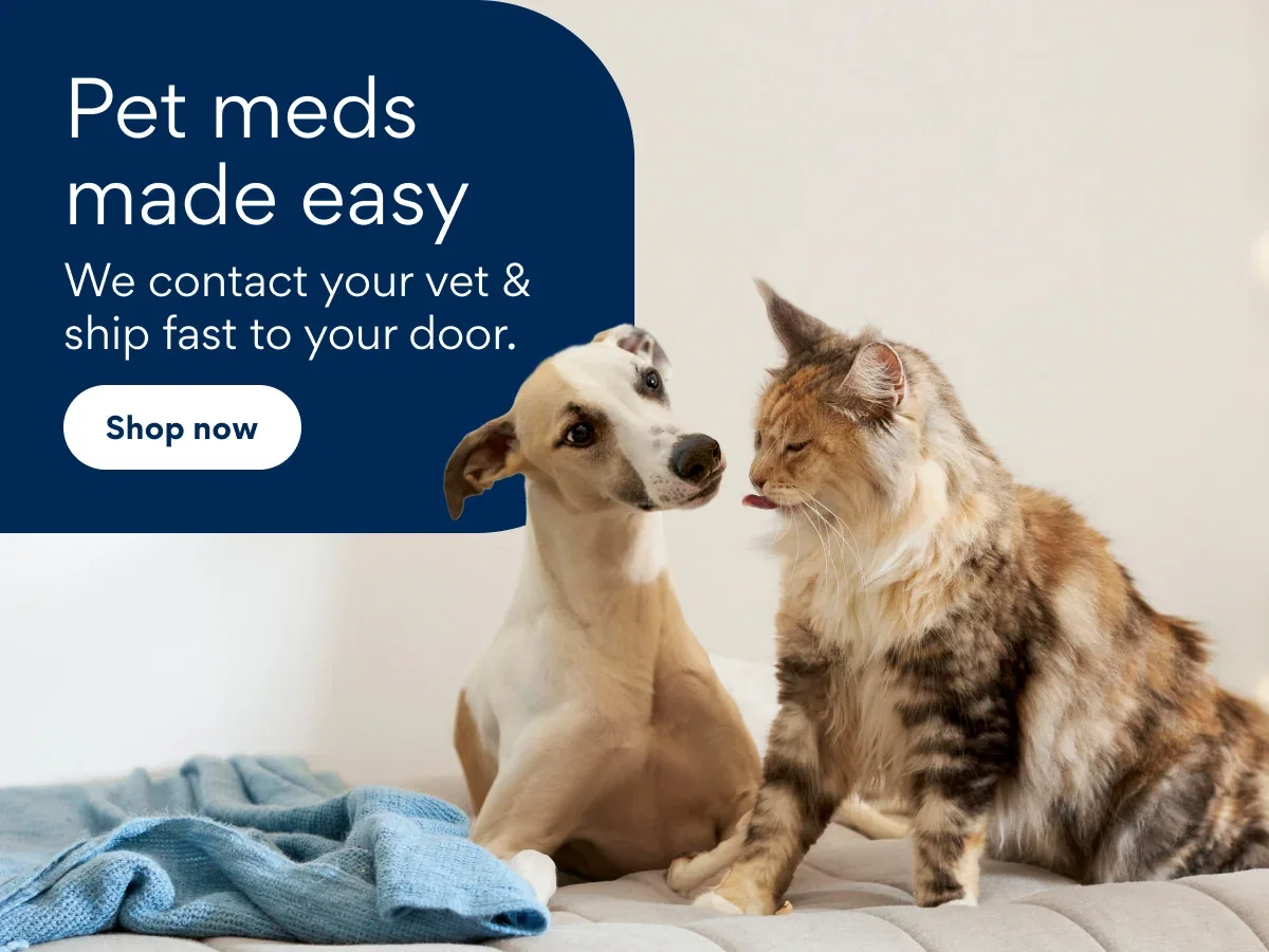 Pet meds made easy. We contact your vet & ship fast to your door.