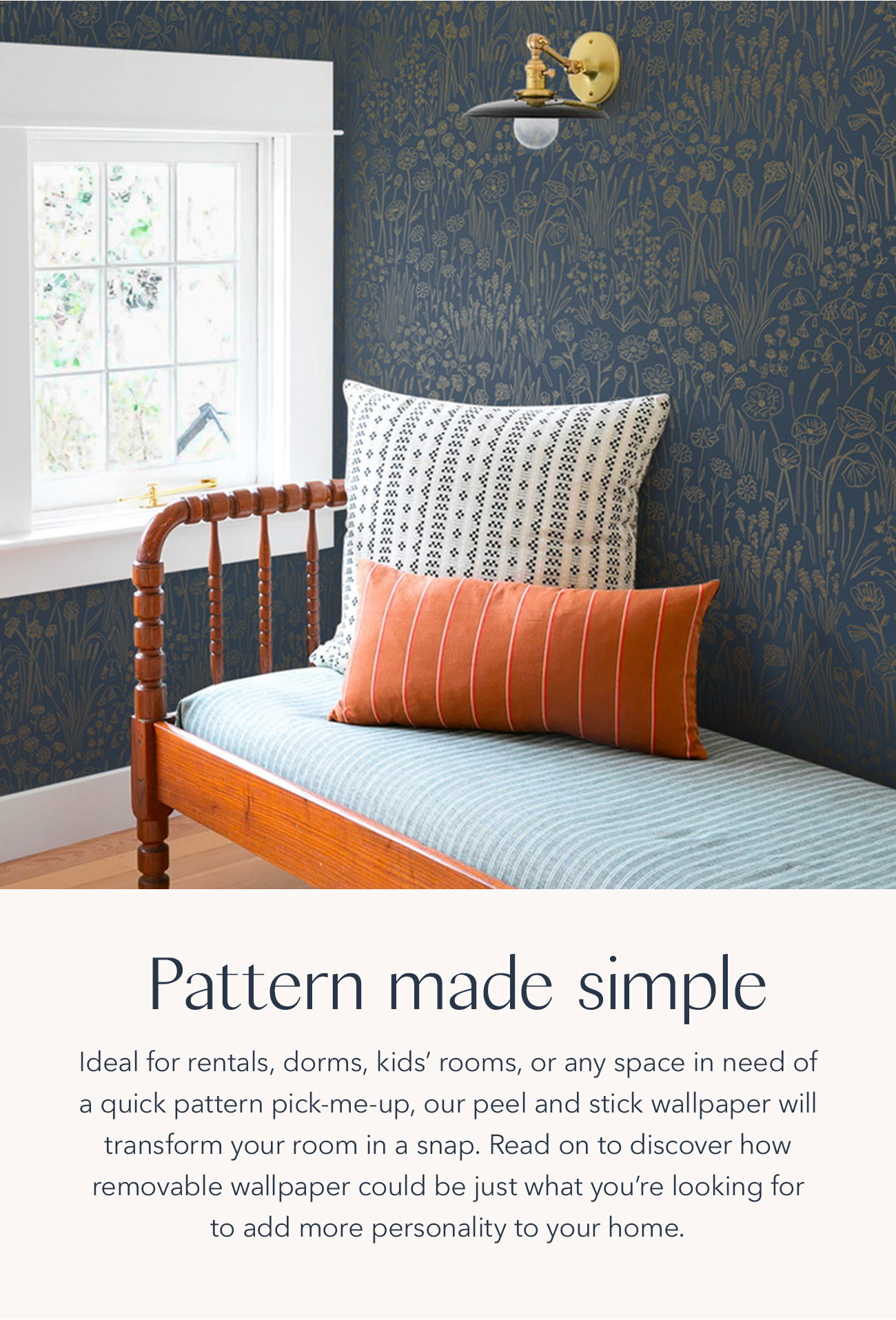 New: Peel and stick removable wallpaper rolls by Hygge & West