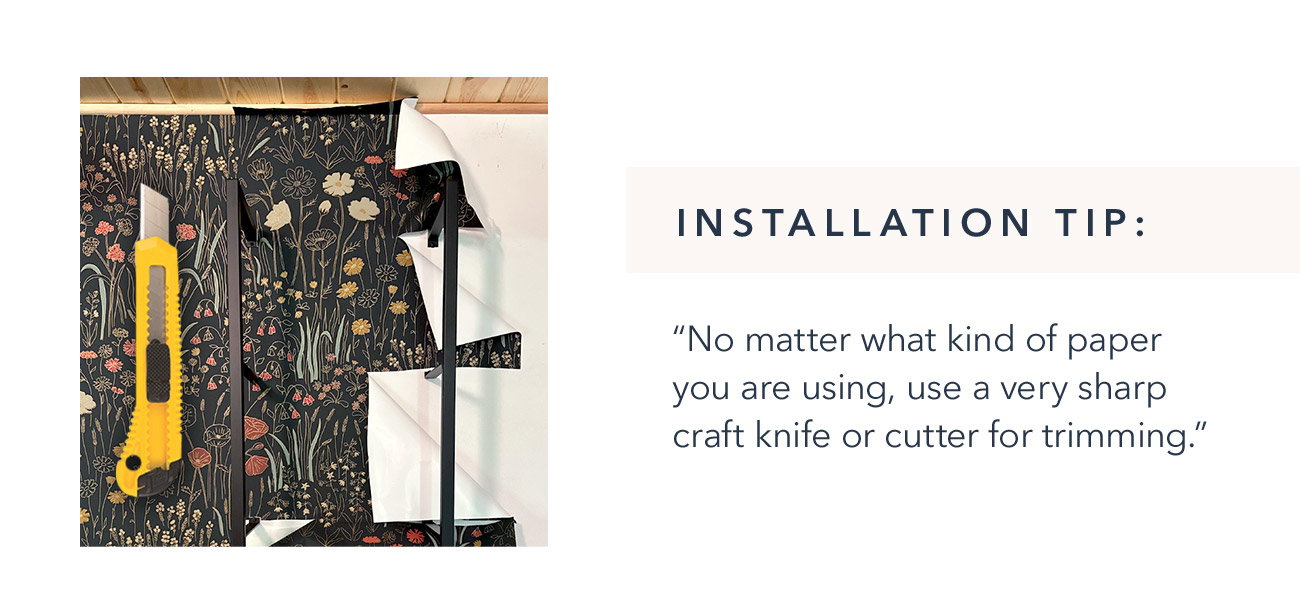 Installation Tip | Alpine Garden (Ebony) Peel and stick wallpaper