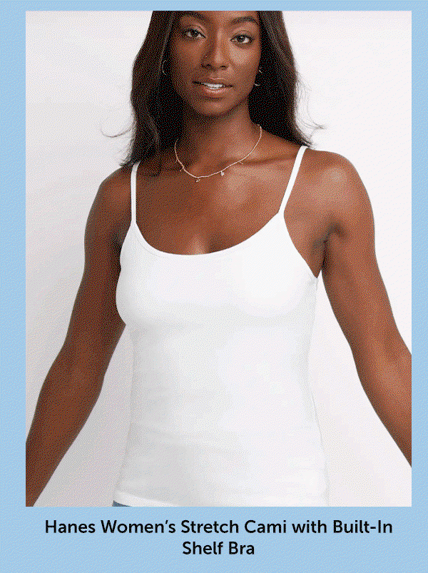 Hanes Women’s Stretch Cami with Built-In Shelf Bra