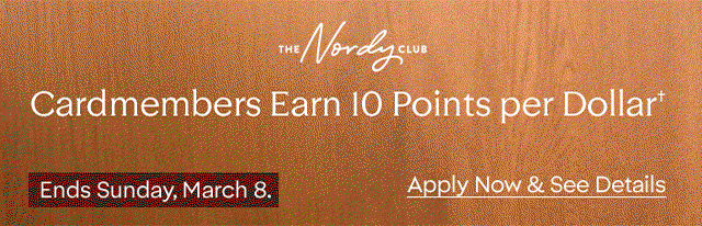 Cardmembers earn 10 points per dollar.