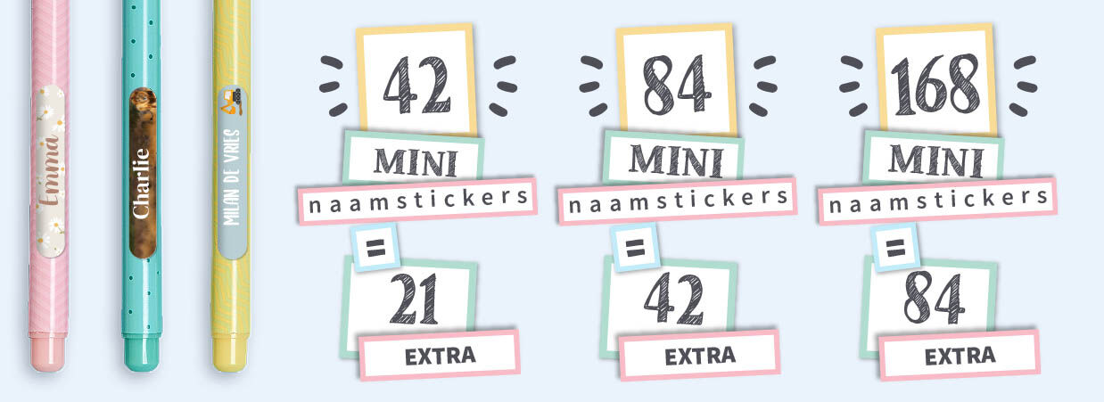 Promotie Mini Naamstickers