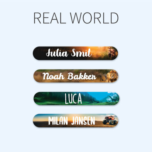 Mini Real World Naamstickers