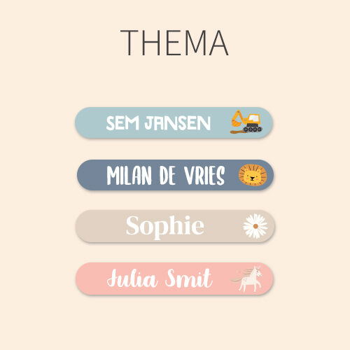 Mini Thema Naamstickers
