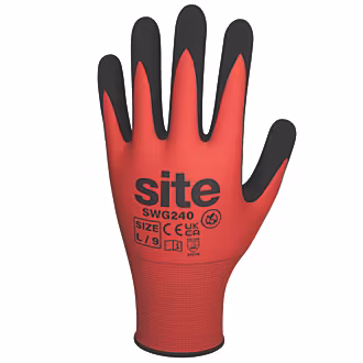 Site  Gloves Red / Black Large