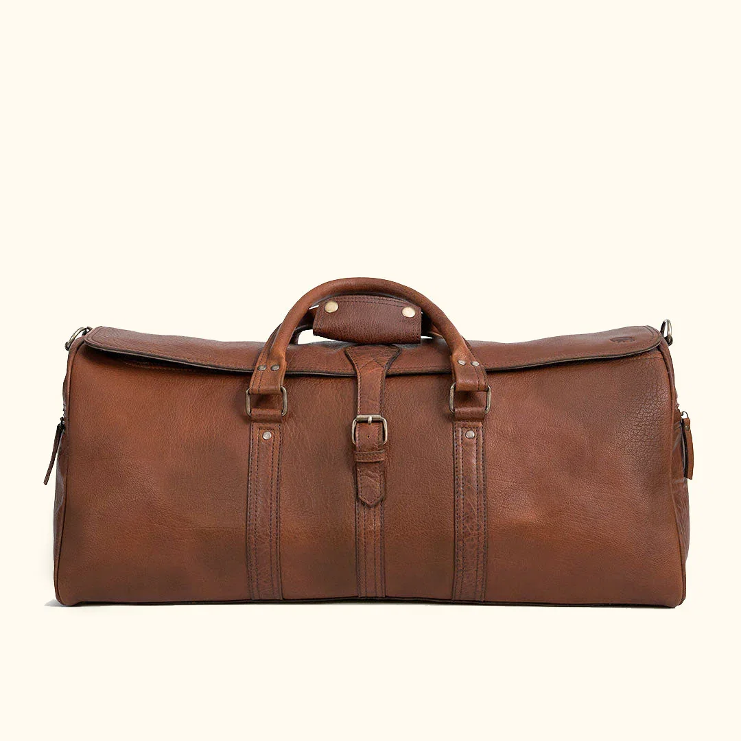 Image of Limited Edition Roosevelt Leather Duffle Bag | Buffalo Grain