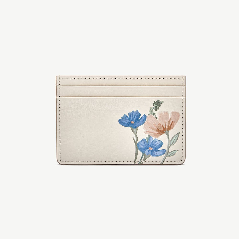 Image of Cardholder - White Wildflower Print