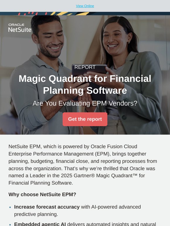 Financial Performance Magic NetSuite: Magic Quadrant for Financial Planning Software | Milled