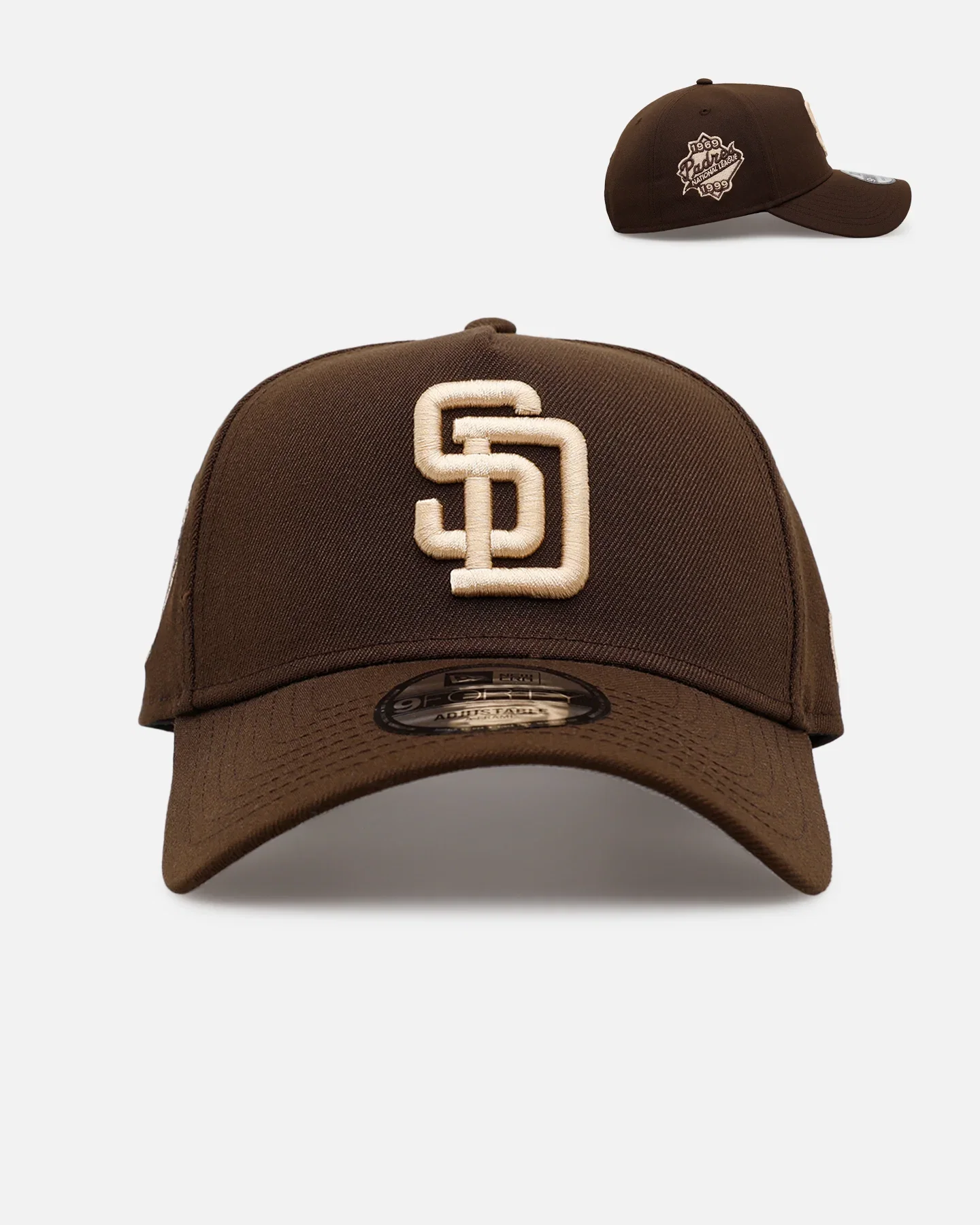 Image of New Era San Diego Padres 'Stay Classy' 9FORTY A-Frame Snapback Walnut
