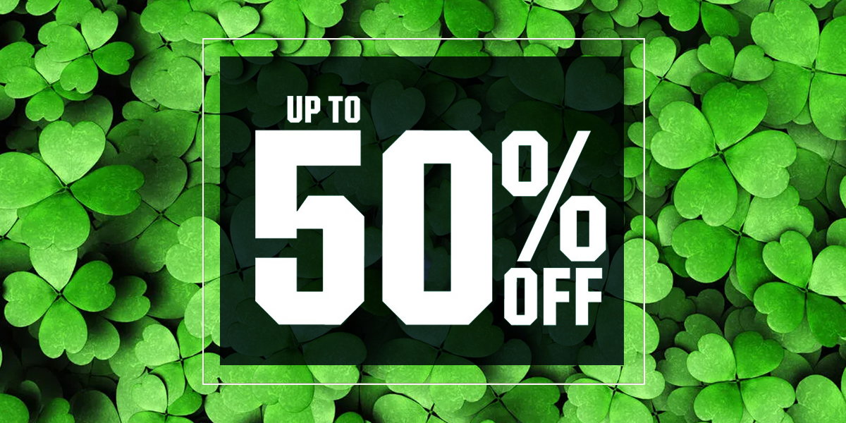  Up to 50% off.