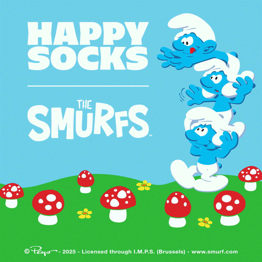 FW25 Happy Socks x The Smurfs