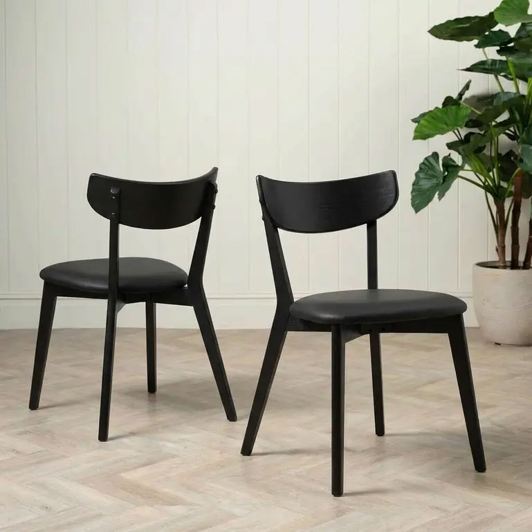 Jessa Black Wood Chair