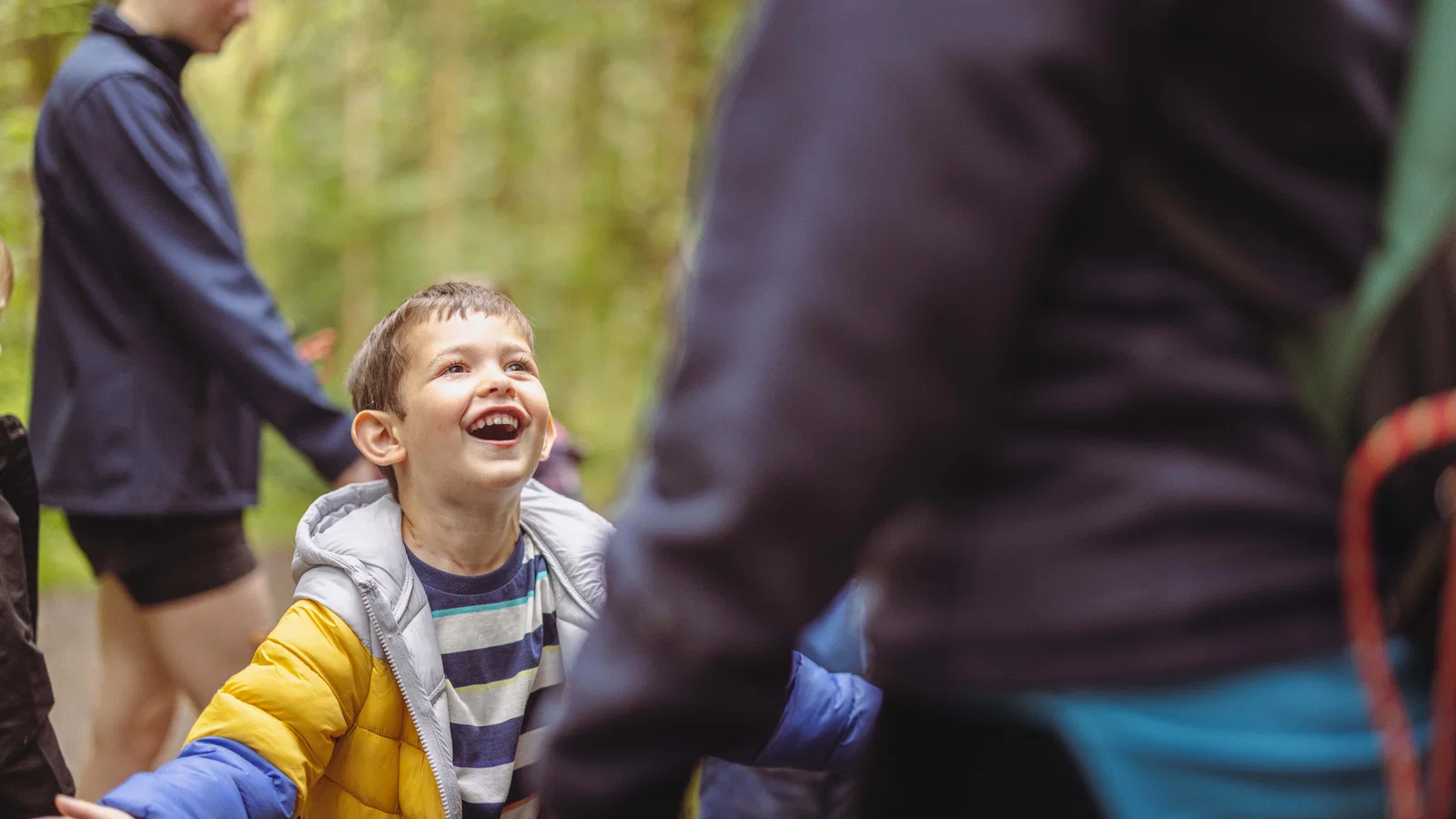 boy on nature trail activity