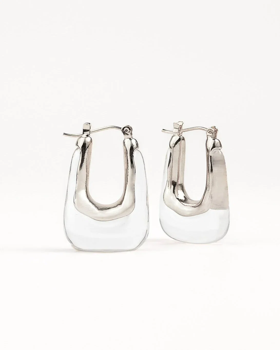 Image of See Through Hoops Silver