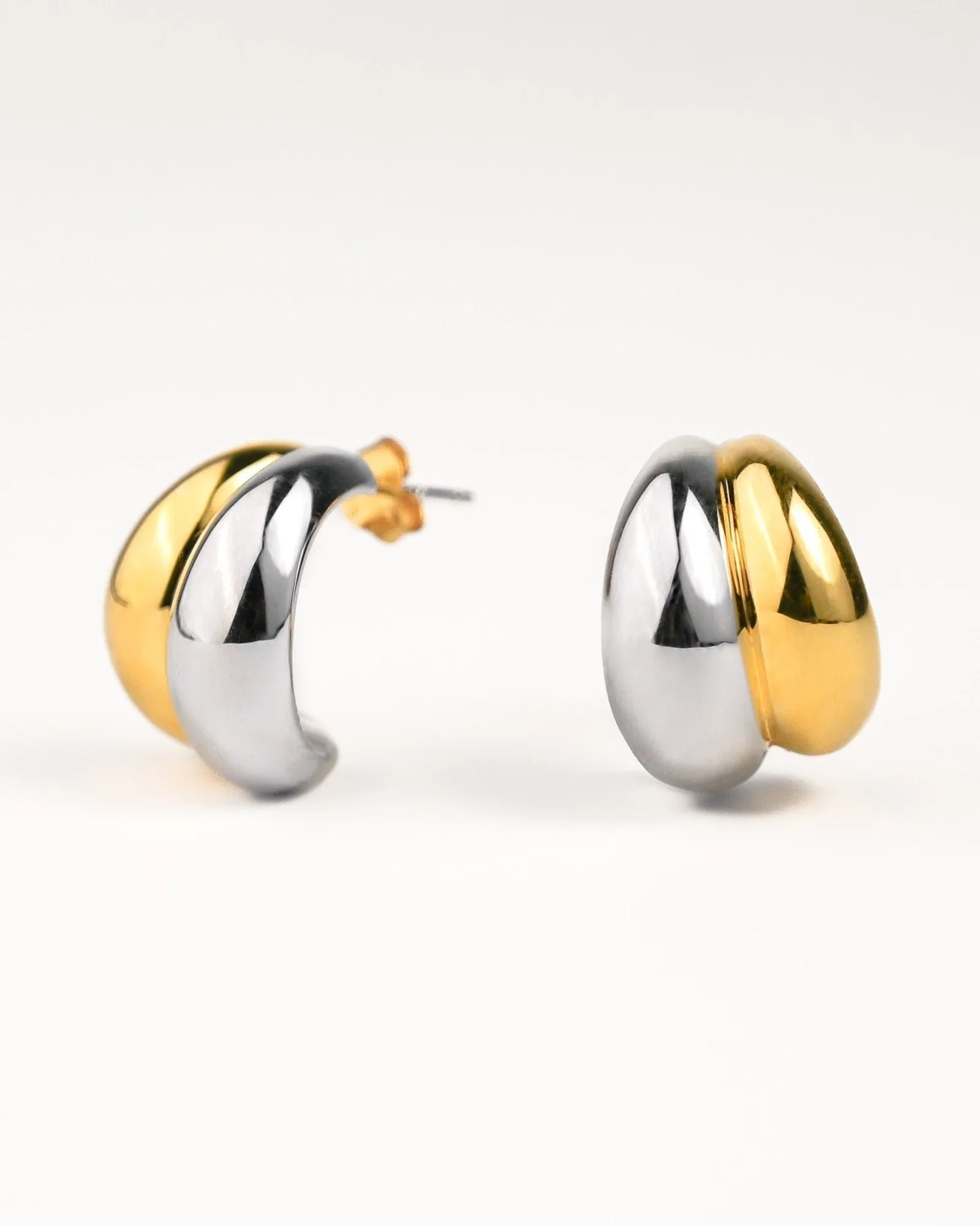 Image of Two Tone Bubble Hoops