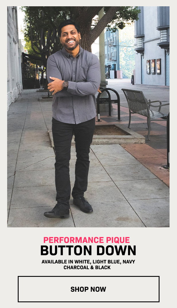Performance Pique Button Down