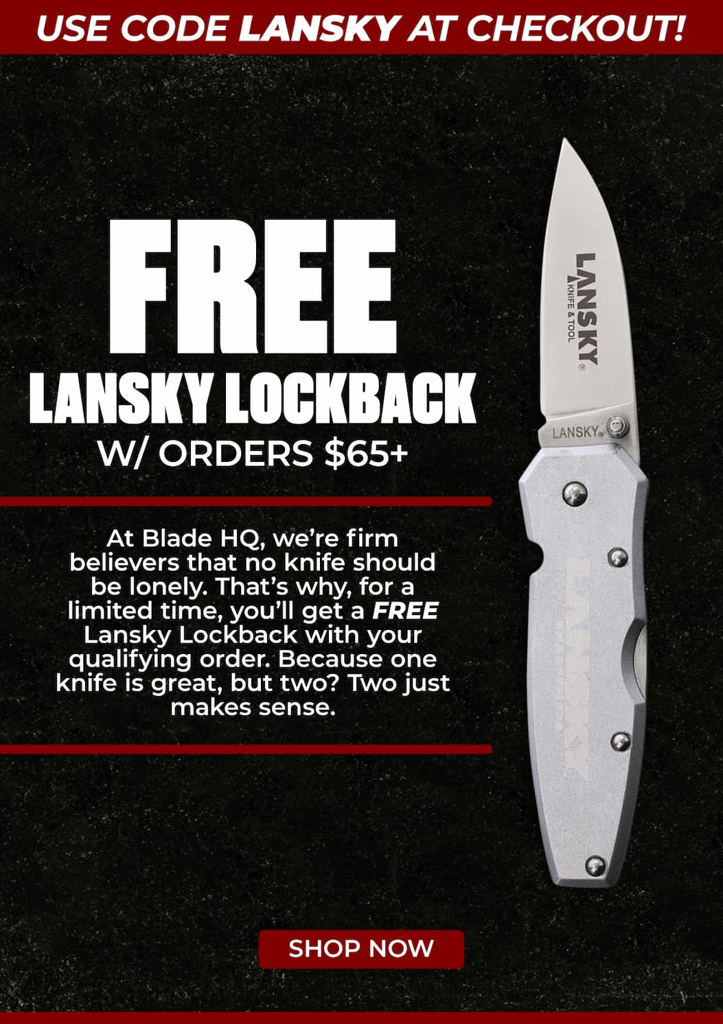 FREE Lansky Lockback w/ Orders $65+