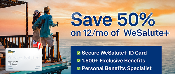 12-Month WeSalute+ Membership at 50% OFF 