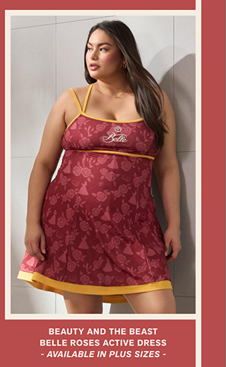 Beauty and the Beast Belle Roses Active Dress. Available in Plus Sizes