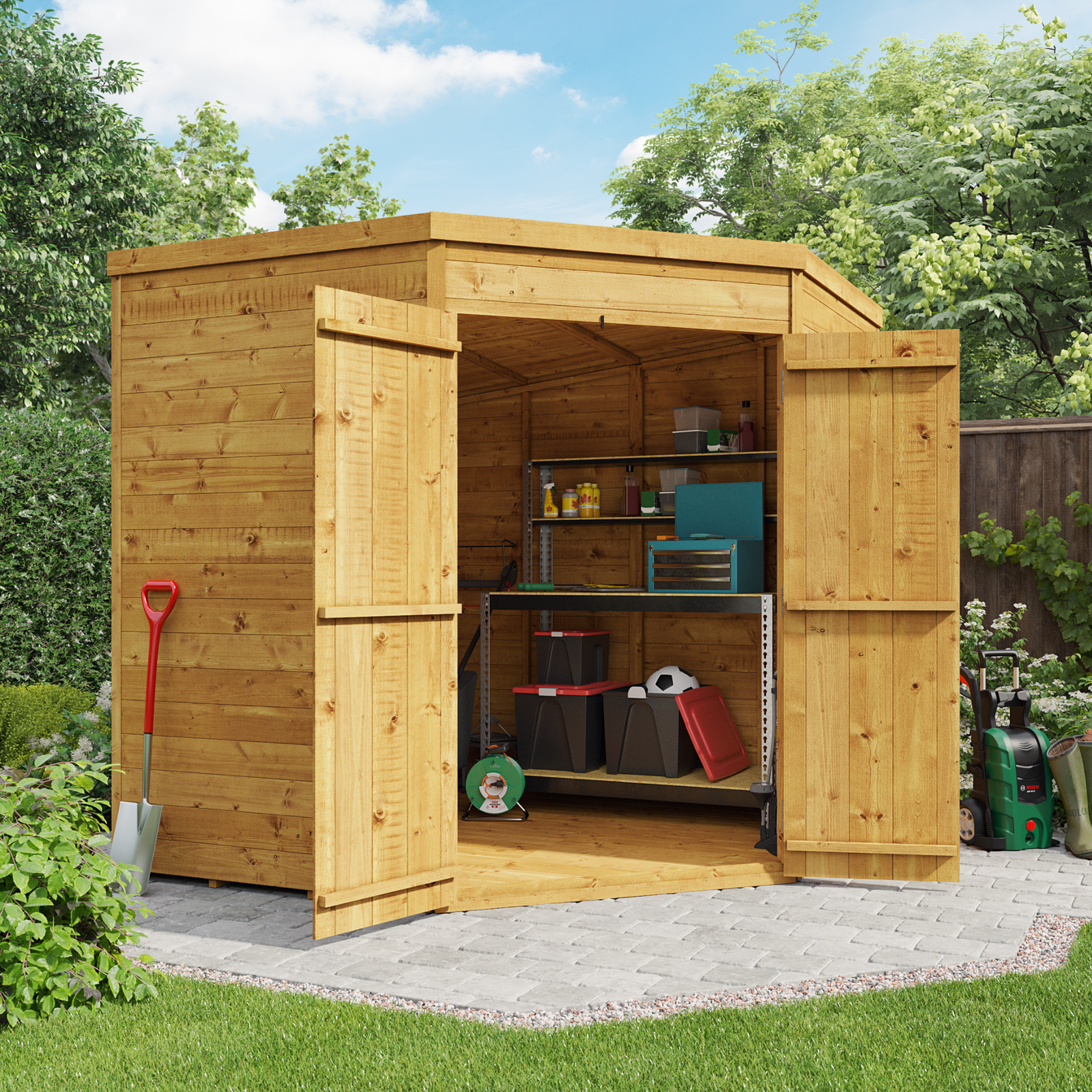 Image of BillyOh Expert Tongue and Groove Corner Workshop Shed
