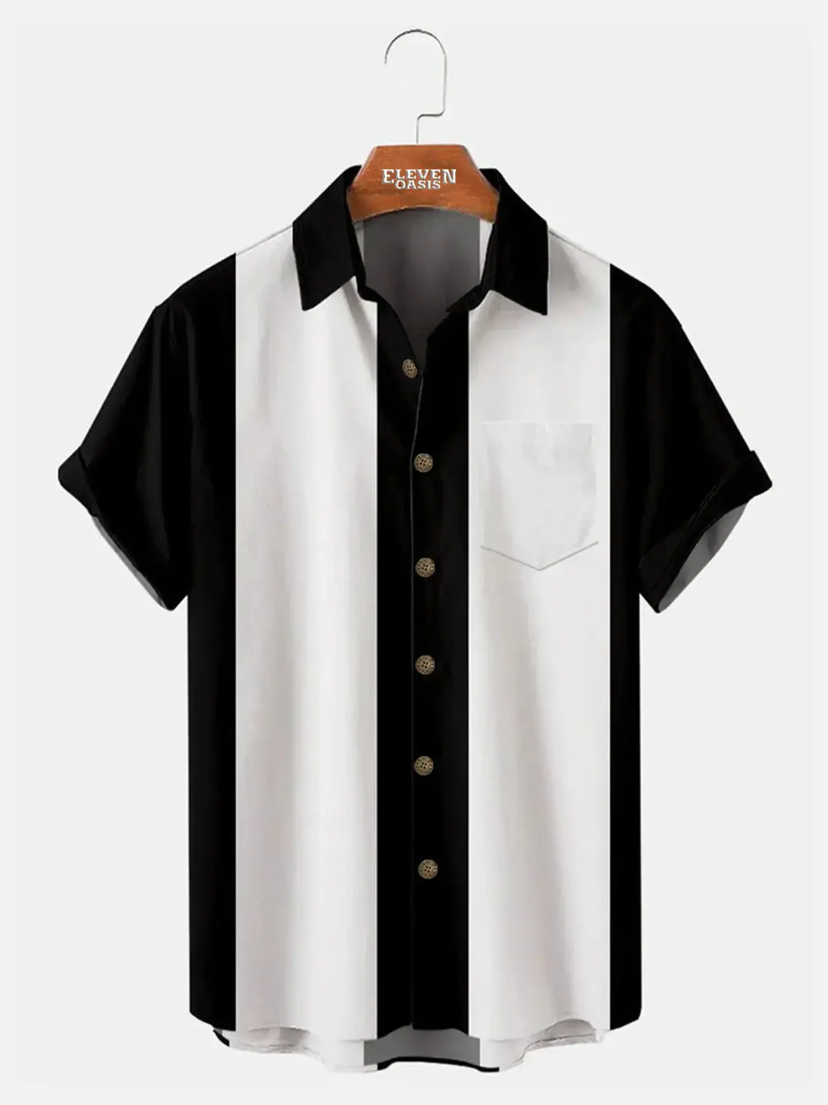 Image of Men's Basic 50s Style Bowling Short Sleeve Shirt