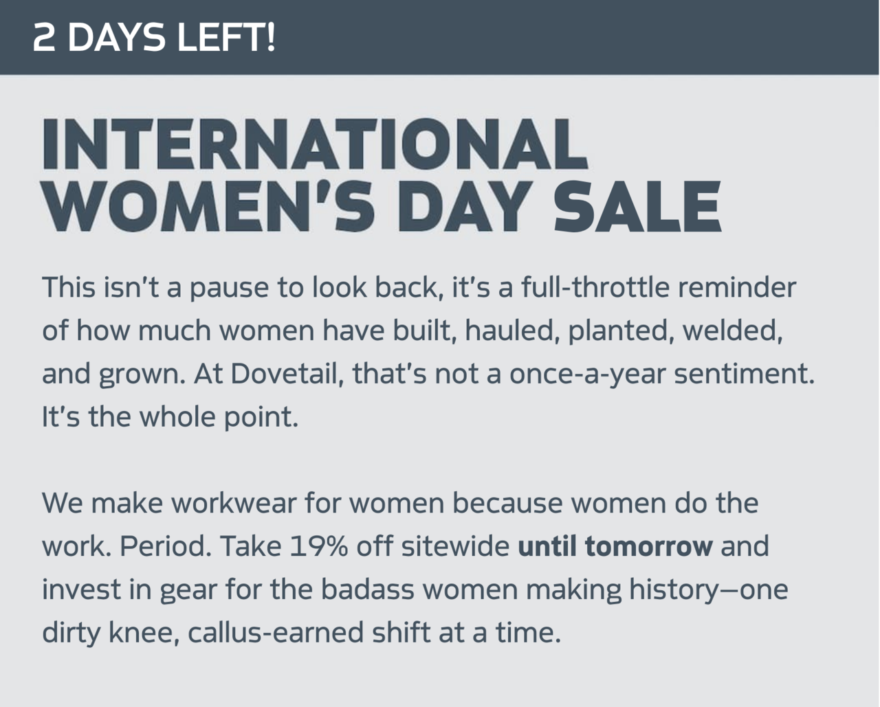 International women day sale