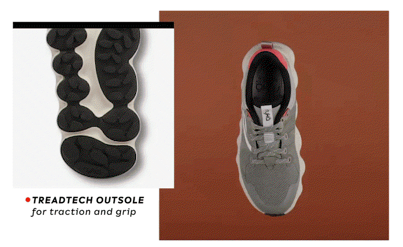 Treadtech Outsole For Traction And Grip