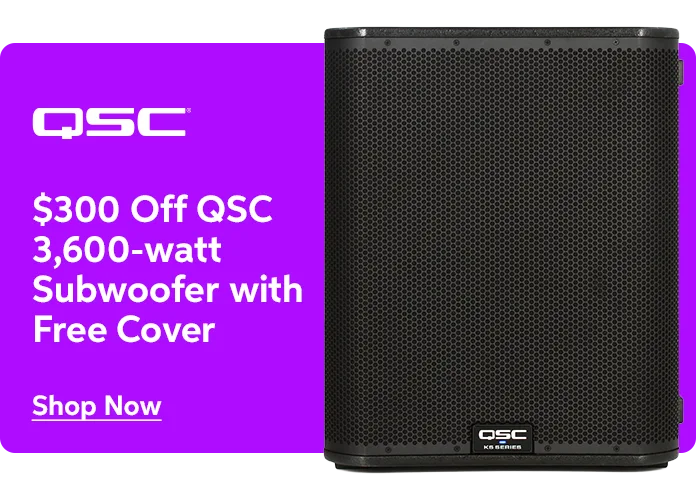 $300 Off QSC 3,600-watt Subwoofer with Free Cover